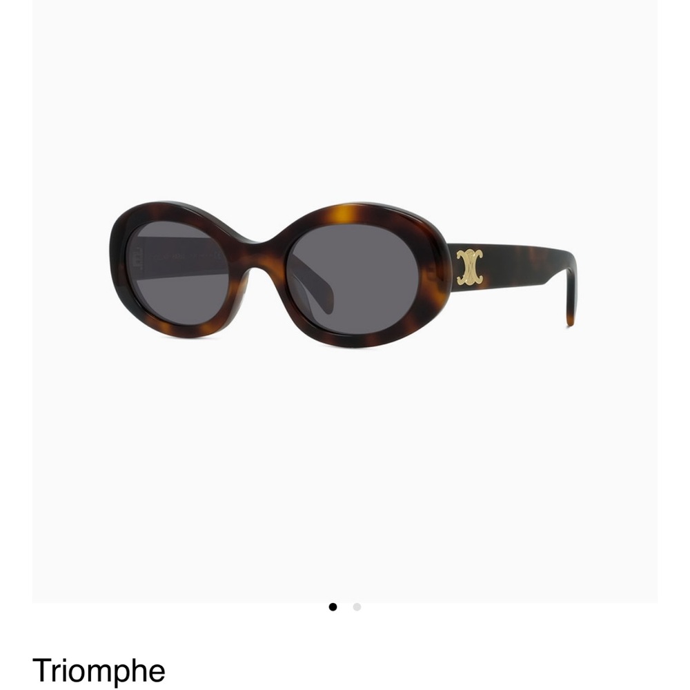 Celine Triomphe Round sunglasses. Havana brown.